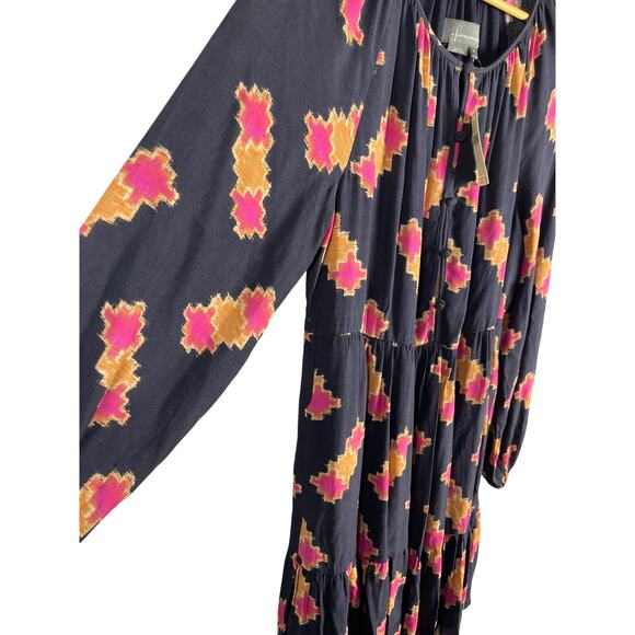 Anthropologie Candy Crush Puffed Long Sleeve Tiered‎ Mini Dress Size Medium - Picture 14 of 16